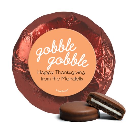 Personalized Thanksgiving Gobble Gobble Chocolate Covered Oreos