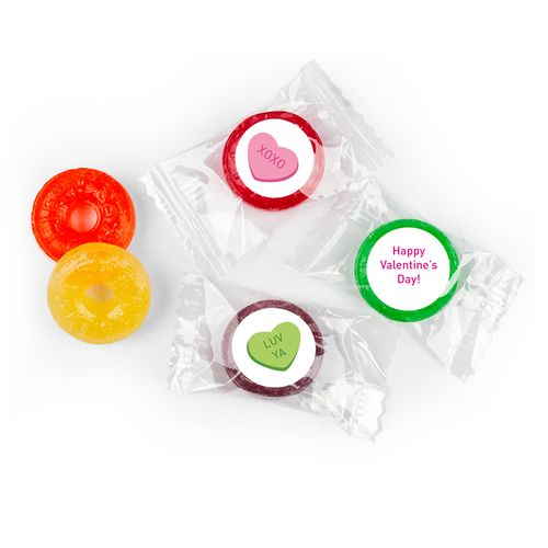 Valentine's Day Personalized LifeSavers 5 Flavor Hard Candy Conversation Hearts Kid's School (300 Pack)