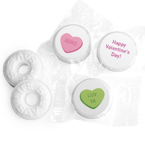 Valentine's Day Personalized Life Savers Mints Conversation Hearts Kid's School