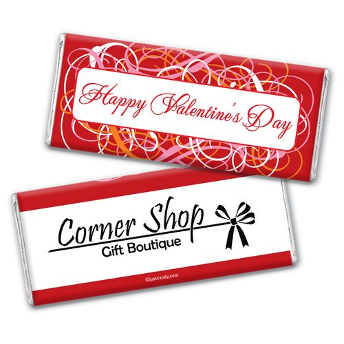 Valentine Multi Swirls Candy Bar& Wrapper Personalized Candy Bar - Wrapper Only