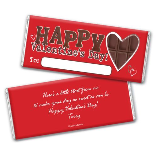 Valentine's Day Personalized Chocolate Bar Chocolate Heart