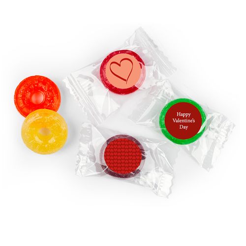 Valentine's Day Personalized LifeSavers 5 Flavor Hard Candy X's and O's in Love (300 Pack)