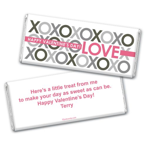 Pattern Heart Wrapper & Candy Bar Personalized Candy Bar - Wrapper Only