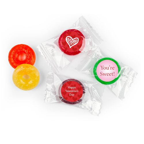Valentine's Day Personalized LifeSavers 5 Flavor Hard Candy Heart Confetti (300 Pack)