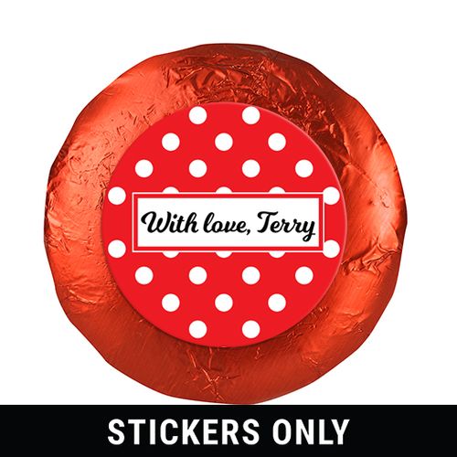 Valentine's Day Dots 1.25" Stickers (48 Stickers)