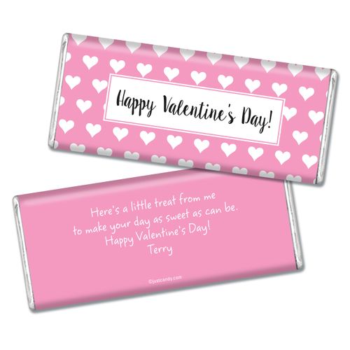 Hearts Parade Wrapper & Candy Bar Personalized Hershey's Bar Assembled