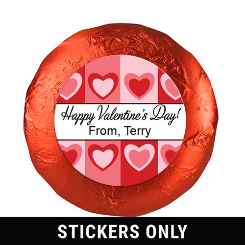 Valentine's Day Fading Hearts 1.25" Stickers (48 Stickers)