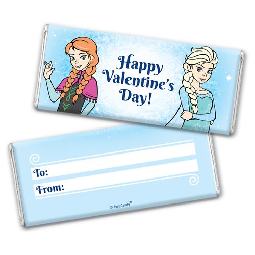 Fill in the Blank Valentine's Day Frozen Themed Chocolate Bar Wrappers