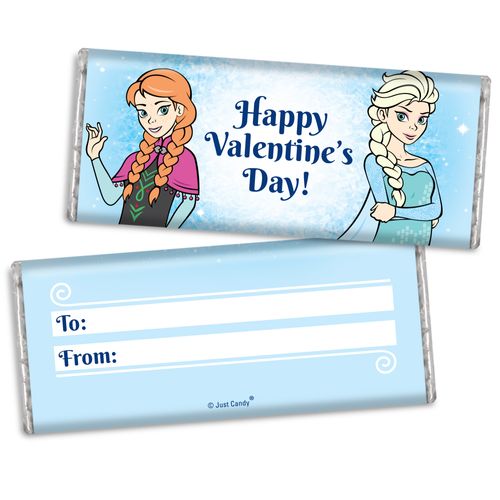 Fill in the Blank Valentine's Day Frozen Themed Chocolate Bar & Wrapper
