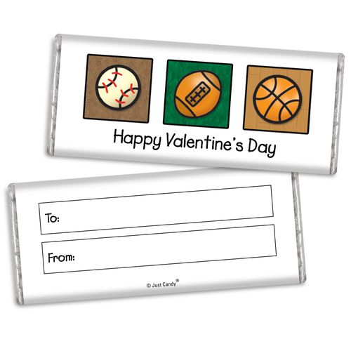 Fill in the Blank Valentine's Day Sports Hershey's Chocolate Bar & Wrapper