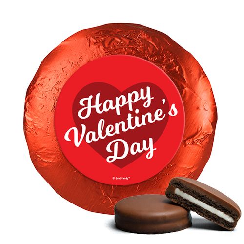 Valentine's Day Script Heart Chocolate Covered Oreos
