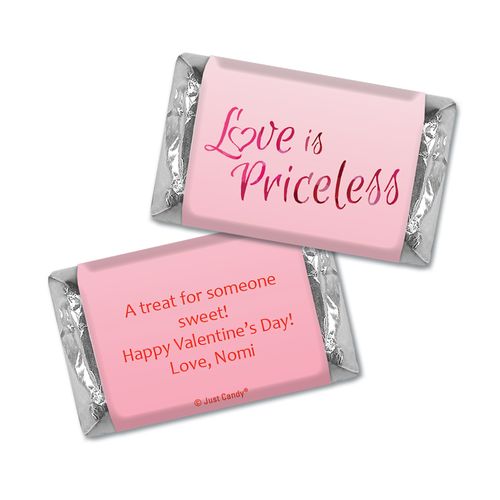 Personalized Valentine's Day Love is Priceless Hershey's Miniatures Candies