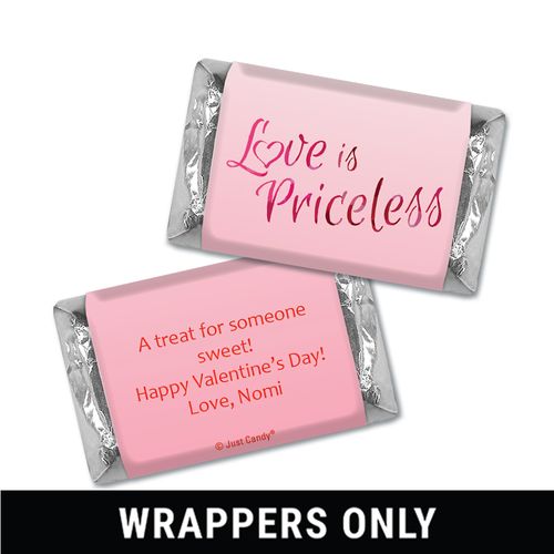 Personalized Valentine's Day Love is Priceless Miniatures Wrappers