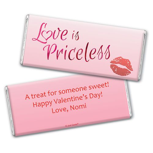 Personalized Valentine's Day Love is Priceless Hershey's Chocolate Bar & Wrapper