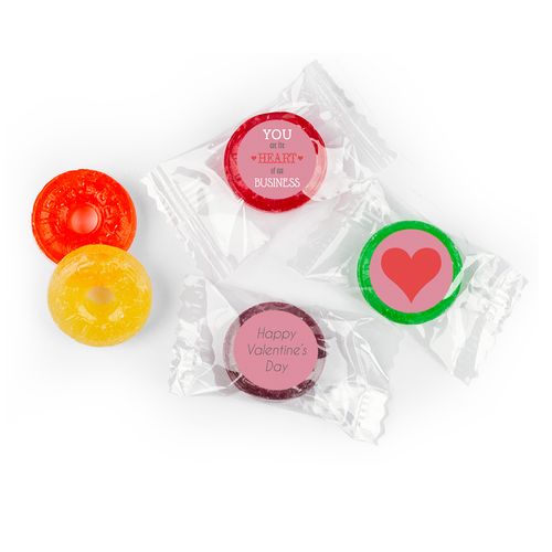 Personalized Heart of Our Business Valentine's Day Life Savers 5 Flavor Hard Candy
