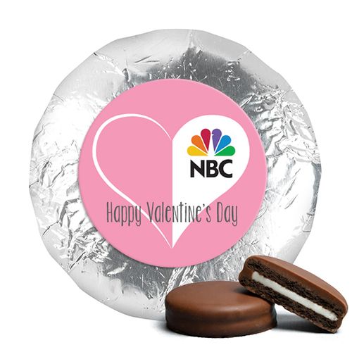 Personalized Valentine's Day Add Your Logo White Heart Chocolate Covered Oreos