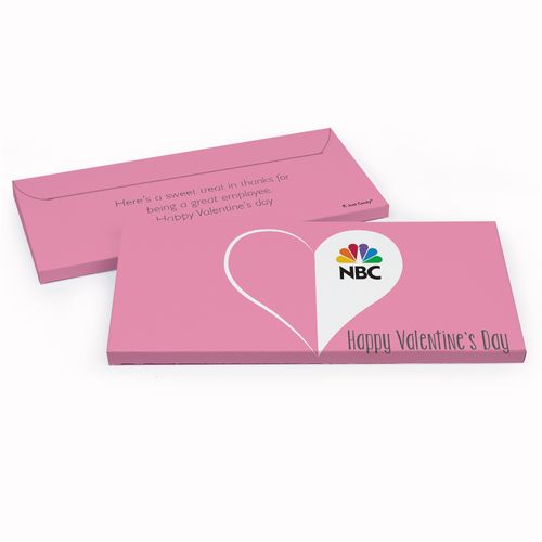 Deluxe Personalized Add Your Logo Heart Valentine's Day Candy Bar Favor Box