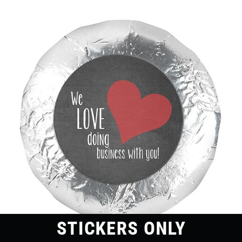 Personalized Valentine's Day Business Love 1.25" Stickers (48 Stickers)