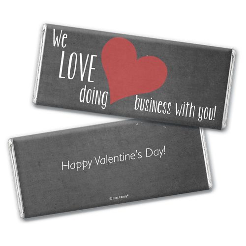 Personalized Valentine's Day Business Love Hershey's Chocolate Bar & Wrapper