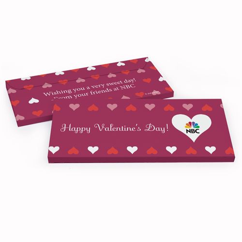 Deluxe Personalized Add Your Logo Hearts Valentine's Day Candy Bar Cover