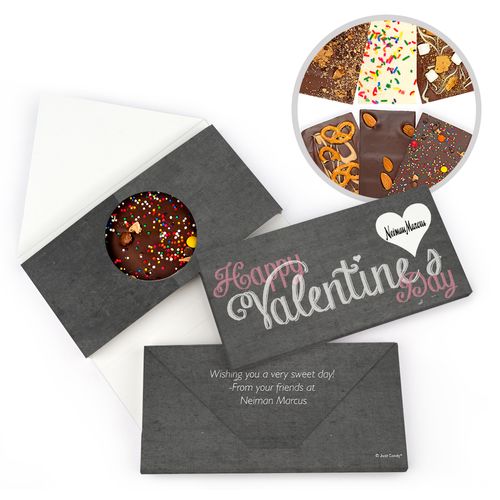 Personalized Business Heart Valentine's Day Gourmet Infused Belgian Chocolate Bars (3.5oz)