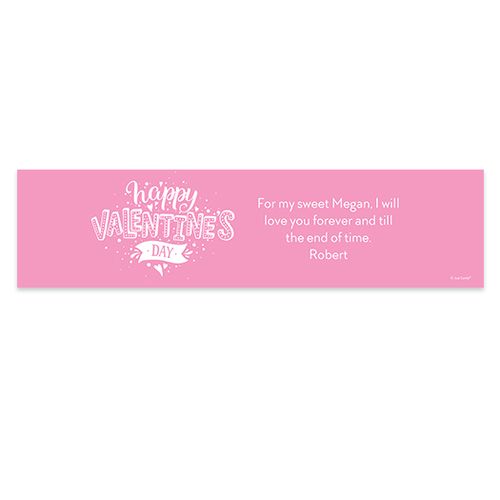 Personalized Valentine's Day Hearts and Hugs 5 Ft. Banner