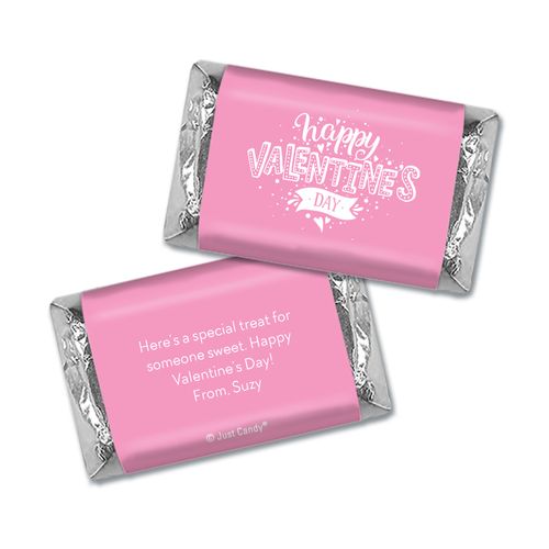 Personalized Valentine's Day Hearts and Hugs Hershey's Miniatures Wrappers