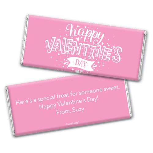 Personalized Valentine's Day Hearts and Hugs Chocolate Bar Wrappers Only