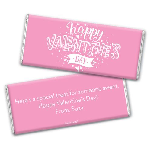 Personalized Valentine's Day Swirls Add Your Logo Hershey's Chocolate Bar & Wrapper