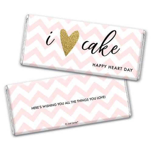 Personalized Valentine's Day Chevron Heart Chocolate Bar Wrappers Only
