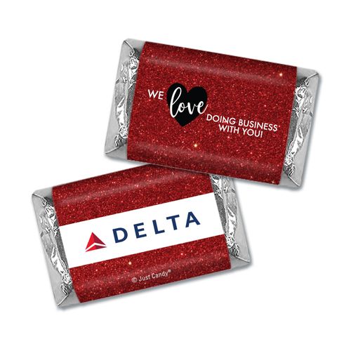 Personalized Valentine's Day Corporate Dazzle Hershey's Miniatures Wrappers