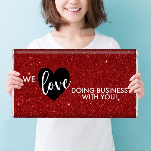 Personalized Valentine's Day Corporate Dazzle Add Your Logo Giant 5lb Hershey's Chocolate Bar