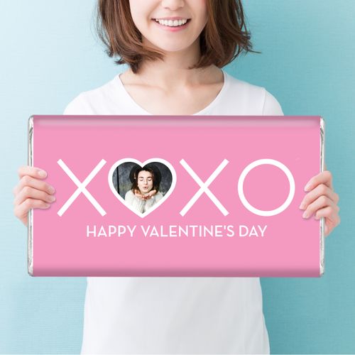 Personalized Valentine's Day XOXO Add Your Photo Giant 5lb Hershey's Chocolate Bar
