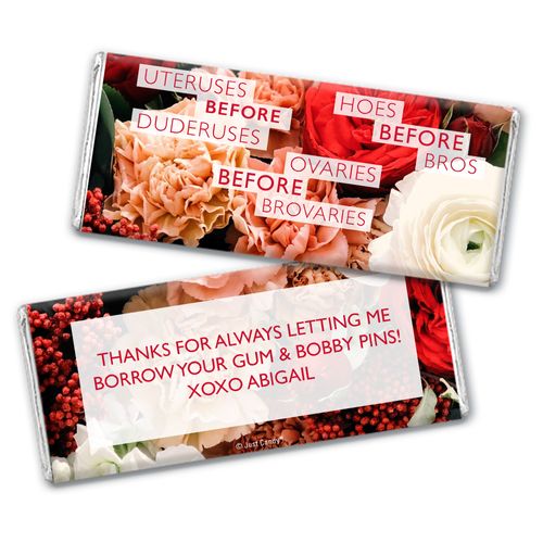 Personalized Valentine's Day Before Bros Chocolate Bar Wrappers Only