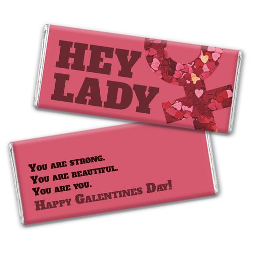 Personalized Valentine's Day Hey Lady Chocolate Bar Wrappers Only