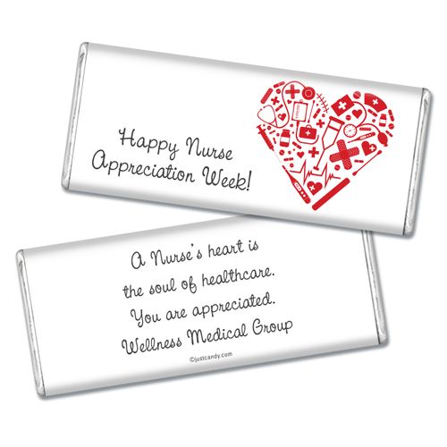 Heart of Healthcare Personalized Candy Bar - Wrapper Only