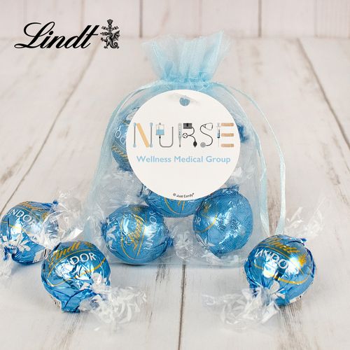 Personalized Nurse Appreciation Lindt Truffle Organza Bag- First Aid