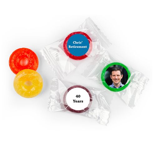 Add Your Photo Personalized Retirement LifeSavers 5 Flavor Hard Candy Assembled (300 Pack)