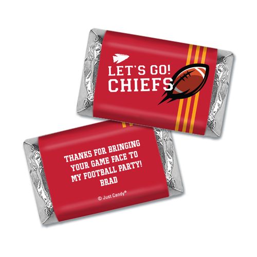 Personalized Chiefs Football Party Hershey's Miniatures Wrappers