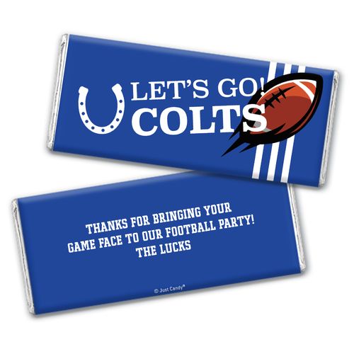 Personalized Colts Football Party Hershey's Chocolate Bar & Wrapper