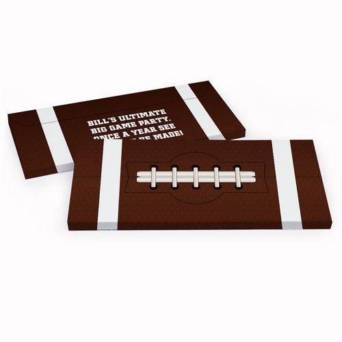 Deluxe Personalized Big Game Football Chocolate Bar in Gift Box