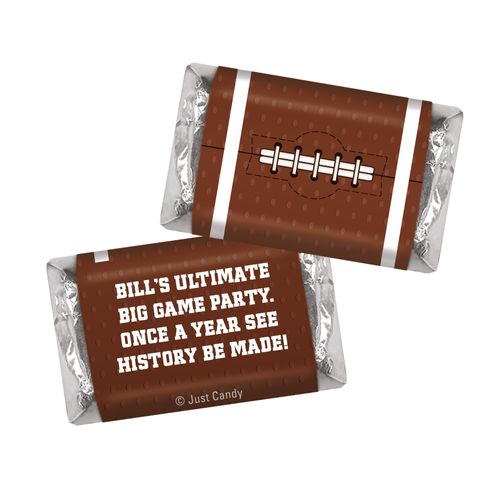 Personalized Football Party Themed Football Hershey's Miniatures Candies