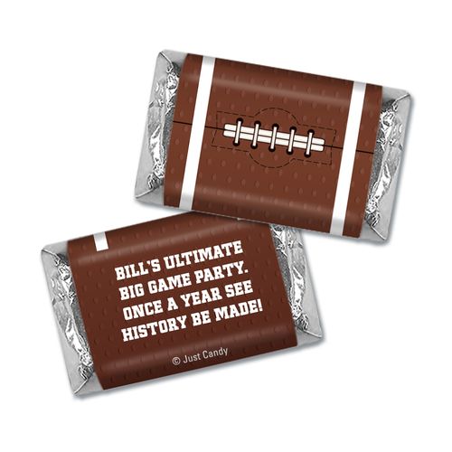Personalized Football Party Themed Football Miniatures Wrappers