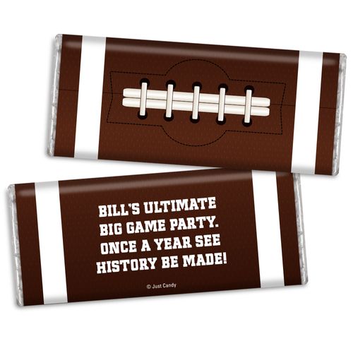 Personalized Football Party Themed Football Hershey's Chocolate Bar & Wrapper