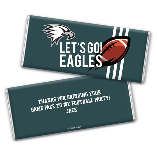 Personalized Eagles Football Party Chocolate Bar Wrappers Only