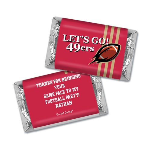 Personalized 49ers Football Party Hershey's Miniatures Wrappers