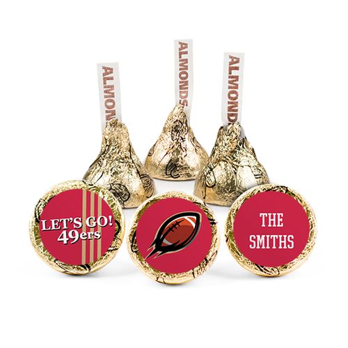 Personalized 49ers Football Party Hershey's Kisses