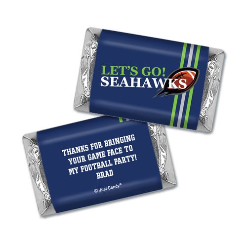 Personalized Seahawks Football Party Hershey's Miniatures Wrappers