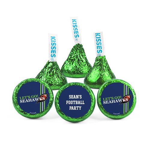 Personalized Seahawks Football Party Hershey's Kisses