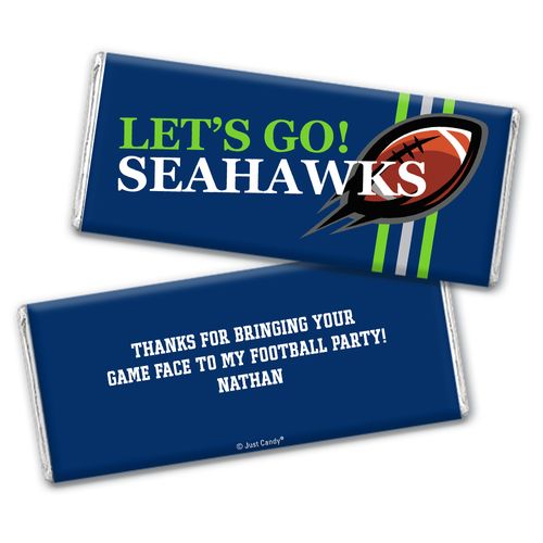 Personalized Seahawks Football Party Hershey's Chocolate Bar & Wrapper